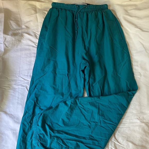 Vintage ‘80s Northern Reflections Teal Green Joggers Medium Grunge Indie Granola - Picture 1 of 6